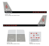 SEARS 1967 6HP Custom 4 Speed Decals