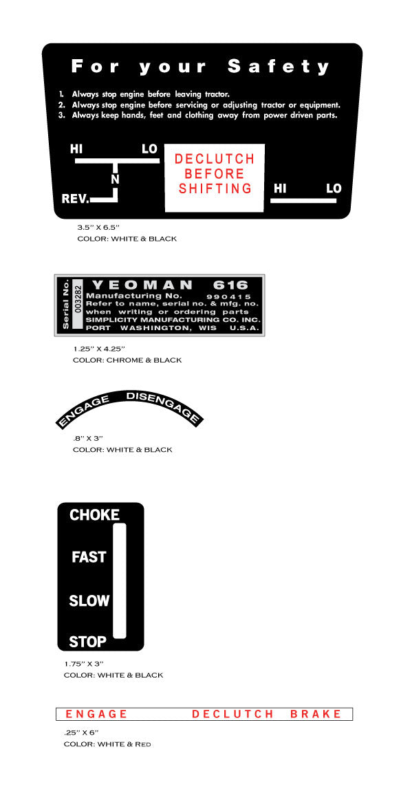 Simplicity Yeoman 616 Dash set