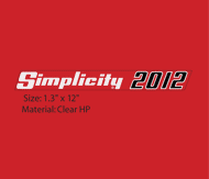 Simplicity 2012 Hood decals