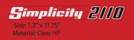 Simplicity 2110 Hood Tractor decals