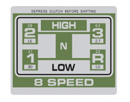 Sears SS 14 Early Version Shift Decal