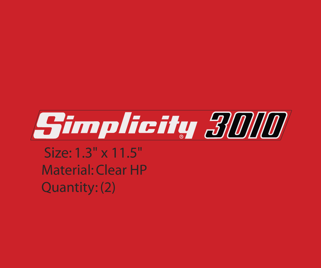 Simplicity 3010 Hood Decals
