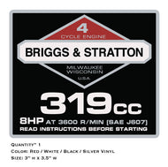 Briggs & Stratton 319cc Decal