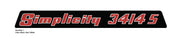 Simplicity 3414S Rear Fender Decal