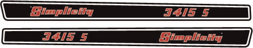 Simplicity 3415 S Hood Decal – Vintage Reproductions