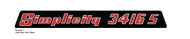 Simplicity 3416S Rear Fender Decal