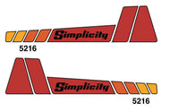 Simplicity 5216 Hood Decals