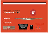 Simplicity 535 Serf Woodgrain Decal Kit
