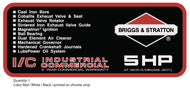Briggs and Stratton 5HP Fuel Tank decal