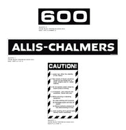 Allis Chalmers Ark 600 Loader Decals