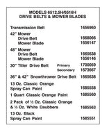 Simplicity 6516H / 6512.5H Spec Decal
