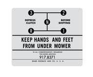 SEARS Custom 1966 Lawn Tractor 600 Dash Decal