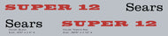 SEARS 1967 Super 12 Hood Decals