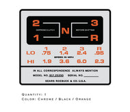SEARS 1968 Suburban 12 Orange Shift Decal