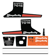 Simplicity 7016 System 3 Speed Decal kit