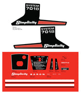 Simplicity System 7018 Decal Kit