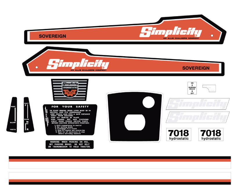 Simplicity 7018 Hydrostatic Sovereign Kit