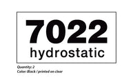 Simplicity 7022 Hydrostatic decal