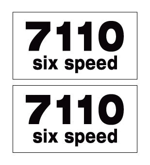 Simplicity 7110 Six Speed Decals