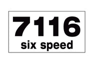 Simplicity 7116 Six Speed Decal