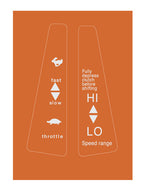 Simplicity 7000 series white throttle decals