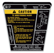 Simplicity 7790 Shift Yellow Caution Decal