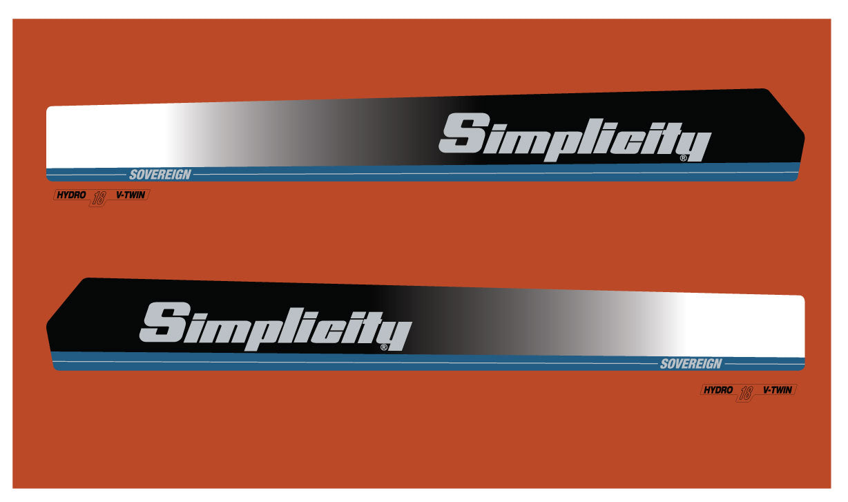 Simplicity Mid 80’s Sovereign Hood decals – Vintage Reproductions