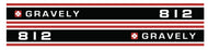 Gravely 812 Hood Decals