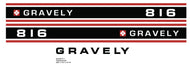 Gravely 816 Hood & Rear Fender Decals