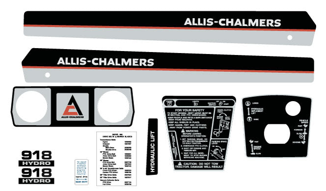 Allis Chalmers 918 Hydro Decal Kit