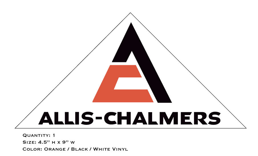 Allis Chalmers Triangle Seat Decal