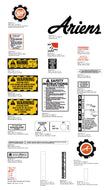 Ariens 8HP Snow Blower Assorted Decals