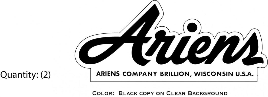 Ariens Black Logo Decal