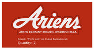 Ariens White Logo Decal