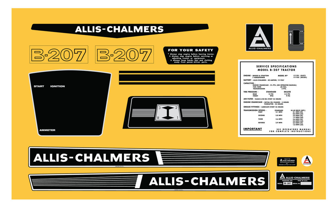 B-207 Allis Chalmers Kit