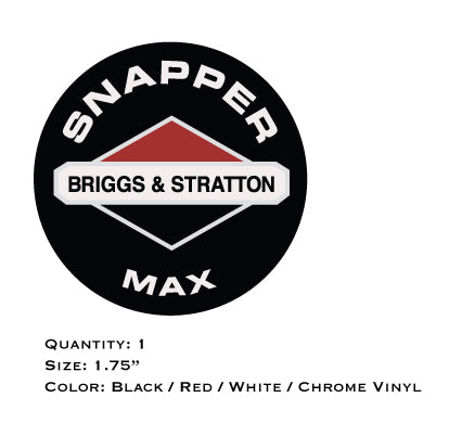 Briggs and Stratton Snapper Max Engine Decal
