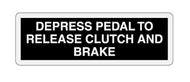 SEARS ROPER Depress Pedal Decal