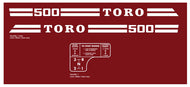 TORO 500 Law Tractor Decals