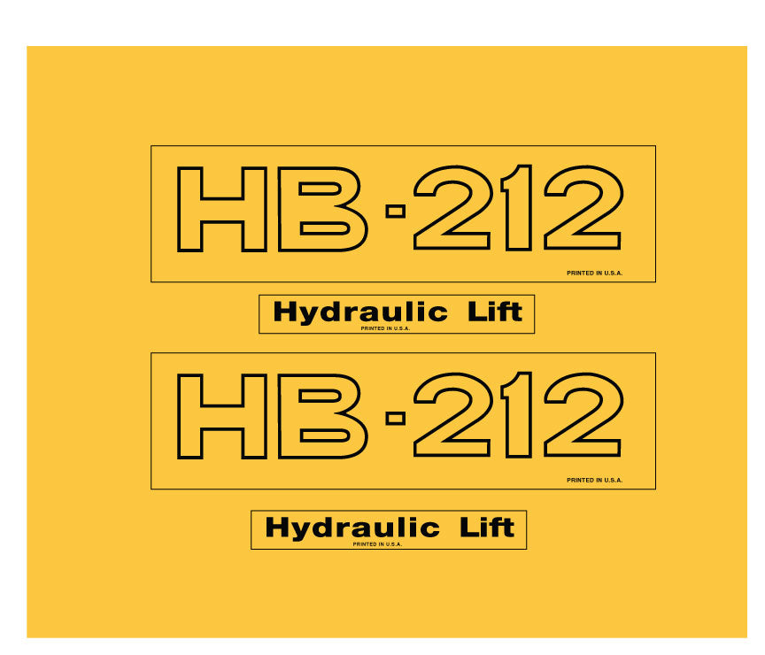 HB-212 Allis Chalmers lift decals