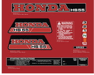 HONDA HS55 Snowblower Decal Kit