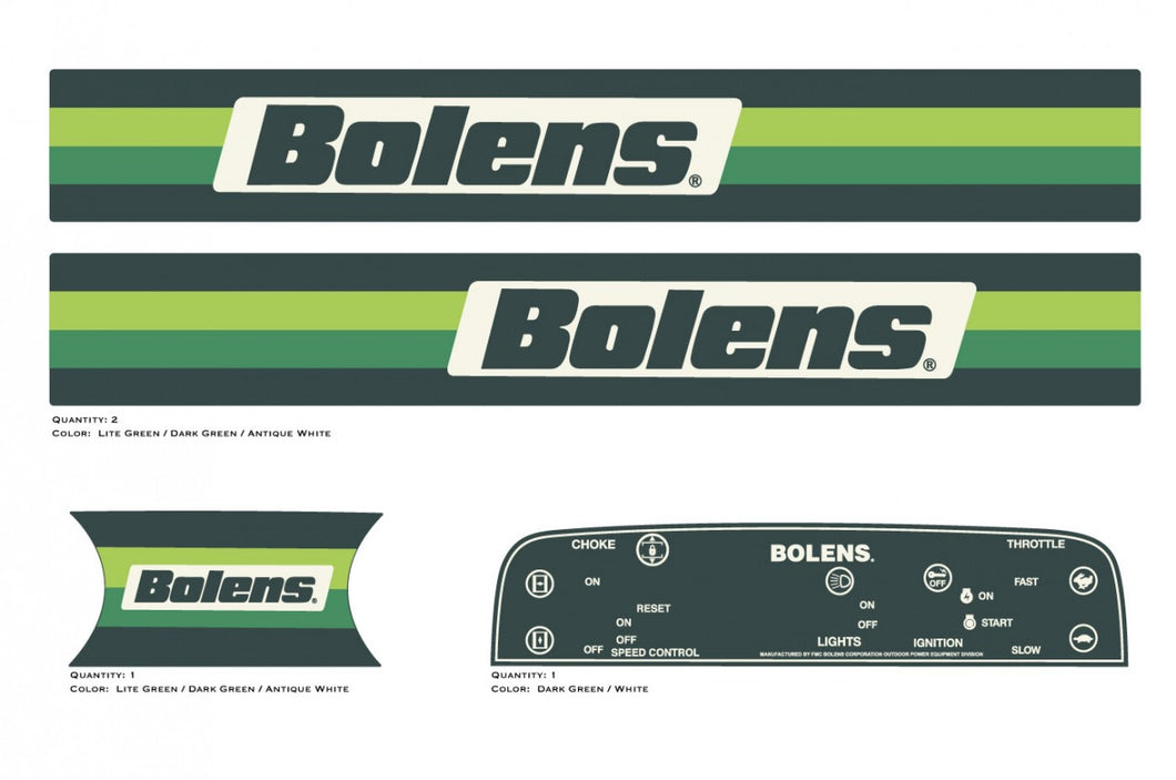 Bolens HT23 1985-87 Decal Set