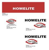 Homelite Yard Trac Deluxe Decals