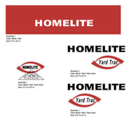 Homelite Yard Trac Decals