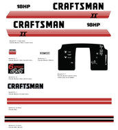 Craftsman II 18HP Lawn Tractor Decals with 6000 Dash