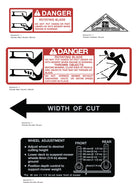 JD Mower Deck Decals