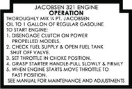 Jacobsen Engine Decal