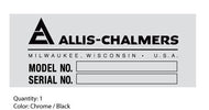 Allis Chalmers Manufacturing (chrome) decal