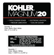 Kohler Magnum20 Engine Decals