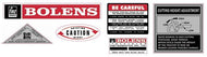 Bolens mower deck OPEI decal set
