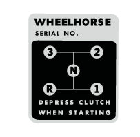 Wheelhorse WheelHorse Shift Pattern